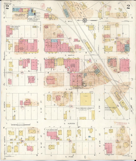 Sanborn Fire Insurance Map from Eldon, Miller County, Missouri (1941), Sheet #0002 - Historic Sanborn Fire Insurance Map Print, vintage old map wall art, antique decor, genealogy gift, Missouri Missouri map