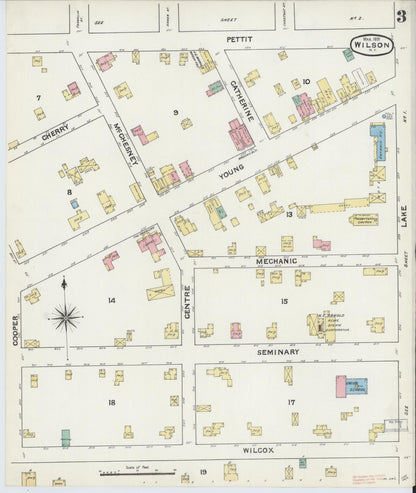 Sanborn Fire Insurance Map from Wilson, Niagara County, New York (1891), Sheet #0003 - Complete Map Set gallery image, historic Sanborn map, vintage wall art, New York New York