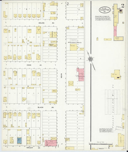 Sanborn Fire Insurance Map from Chaffee, Scott County, Missouri (1911), Sheet #0002 - Complete Map Set gallery image, historic Sanborn map, vintage wall art, Missouri Missouri