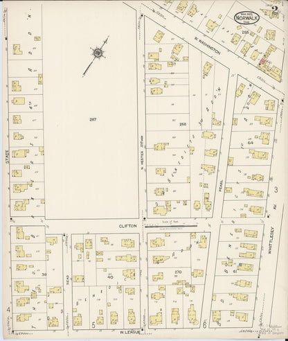 Sanborn Fire Insurance Map from Norwalk, Huron County, Ohio (1922), Sheet #0002 - Historic Sanborn Fire Insurance Map Print, vintage old map wall art, antique decor, genealogy gift, Ohio Ohio map