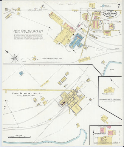 Sanborn Fire Insurance Map from Fredericktown, Madison County, Missouri (1908), Sheet #0007 - Complete Map Set gallery image, historic Sanborn map, vintage wall art, Missouri Missouri