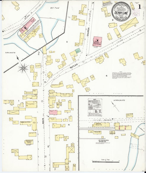 Sanborn Fire Insurance Map from Derby Line, Orleans County, Vermont ...