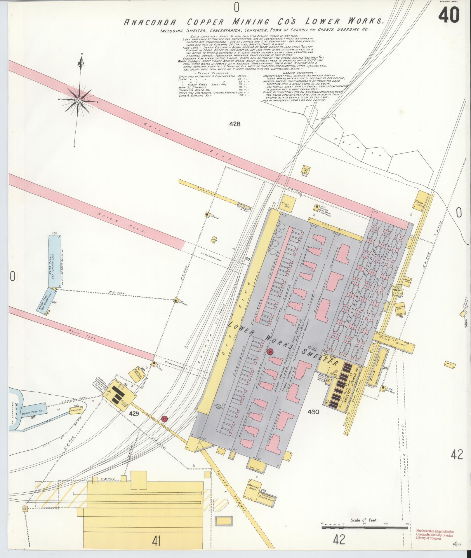 Sanborn Fire Insurance Map from Anaconda, Deer Lodge County, Montana (1903), Sheet #0039 - Complete Map Set gallery image, historic Sanborn map, vintage wall art, Montana Montana