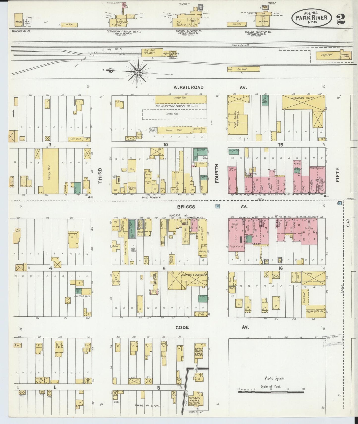 Sanborn Fire Insurance Map from Park River, Walsh County, North Dakota (1904), Sheet #0004 - Complete Map Set gallery image, historic Sanborn map, vintage wall art, North Dakota North Dakota