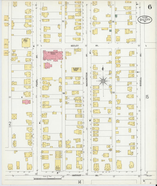 Sanborn Fire Insurance Map from Oil City, Venango County, Pennsylvania (1901), Sheet #0006 - Historic Sanborn Fire Insurance Map Print, vintage old map wall art, antique decor, genealogy gift, Pennsylvania Pennsylvania map