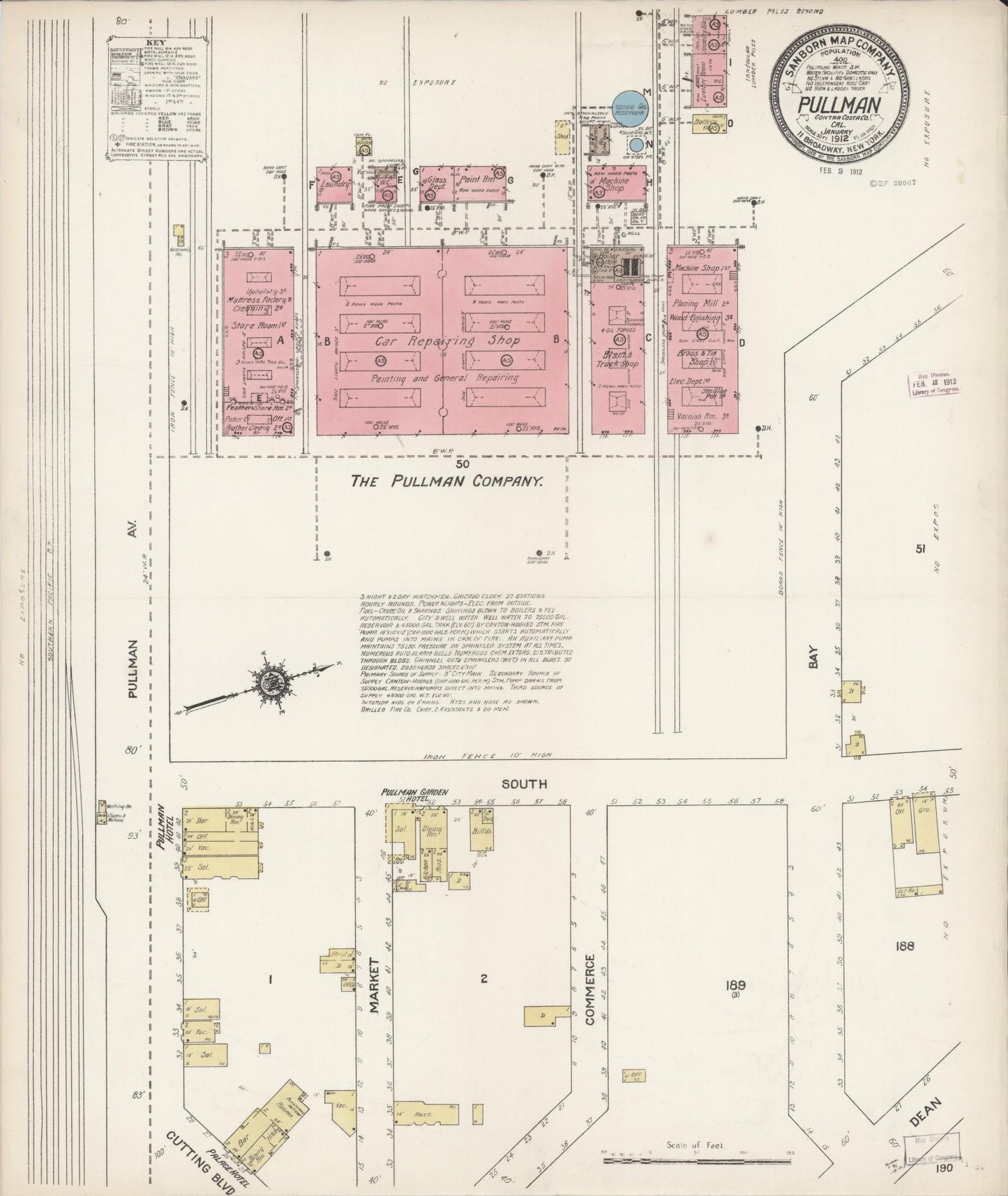 Sanborn Fire Insurance Map from Pullman, Contra Costs County, California. (1912) – Historic Sanborn Fire Insurance Map Print