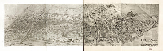 Bird's-eye view of the West Hudson towns--Harrison & East Newark, Kearny & Arlington, N.J. (1907) – Historic Bird’s-Eye View Panorama Print