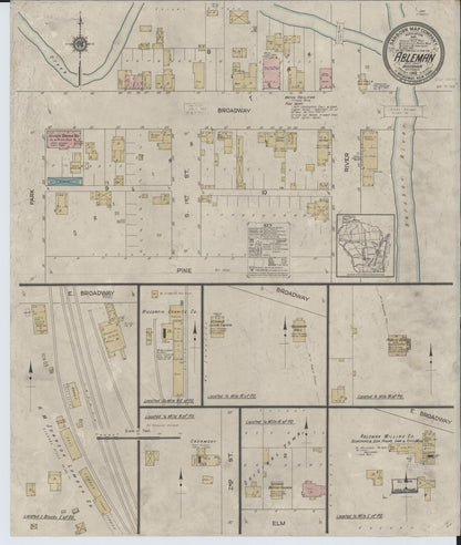 Sanborn Fire Insurance Map from Ableman, Sauk County, Wisconsin (1912), Sheet #0001 - Historic Sanborn Fire Insurance Map Print, vintage old map wall art, antique decor, genealogy gift, Wisconsin Wisconsin map