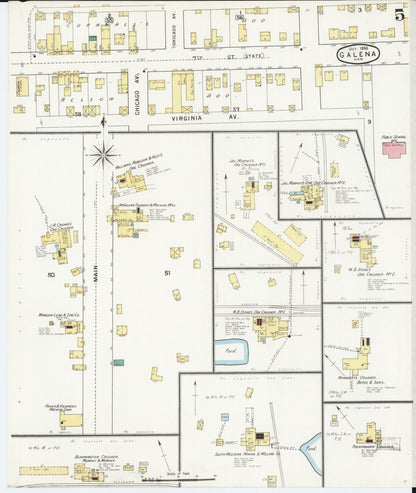 Sanborn Fire Insurance Map from Galena, Cherokee County, Kansas (1894), Sheet #0005 - Complete Map Set gallery image, historic Sanborn map, vintage wall art, Kansas Kansas