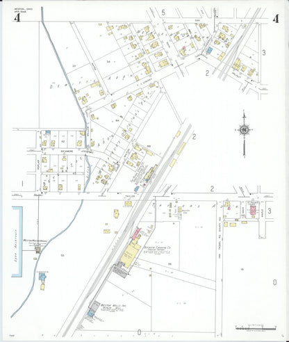 Sanborn Fire Insurance Map from Weston, Wood County, Ohio (1948), Sheet #0004 - Complete Map Set gallery image, historic Sanborn map, vintage wall art, Ohio Ohio
