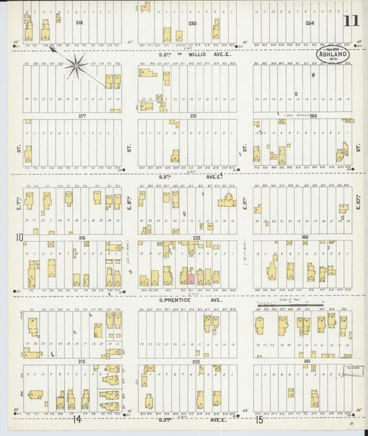 Sanborn Fire Insurance Map from Ashland, Ashland County, Wisconsin (1901), Sheet #0011 - Historic Sanborn Fire Insurance Map Print, vintage old map wall art, antique decor, genealogy gift, Wisconsin Wisconsin map