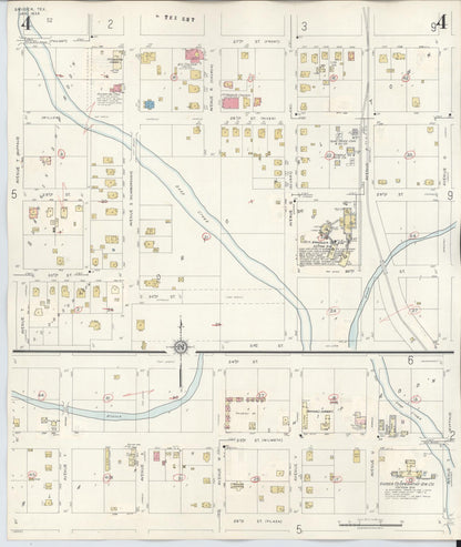 Sanborn Fire Insurance Map from Snyder, Scurry County, Texas (1942), Sheet #0004 - Complete Map Set gallery image, historic Sanborn map, vintage wall art, Texas Texas