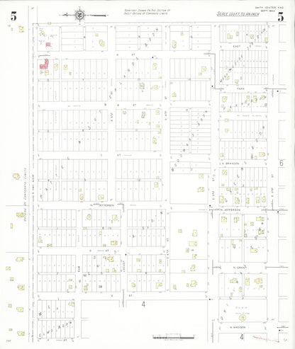 Sanborn Fire Insurance Map from Smith Center, Smith County, Kansas (1943), Sheet #0005 - Complete Map Set gallery image, historic Sanborn map, vintage wall art, Kansas Kansas