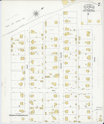 Sanborn Fire Insurance Map from Flat River, Saint Francois County, Missouri (1908), Sheet #0007 - Complete Map Set gallery image, historic Sanborn map, vintage wall art, Missouri Missouri