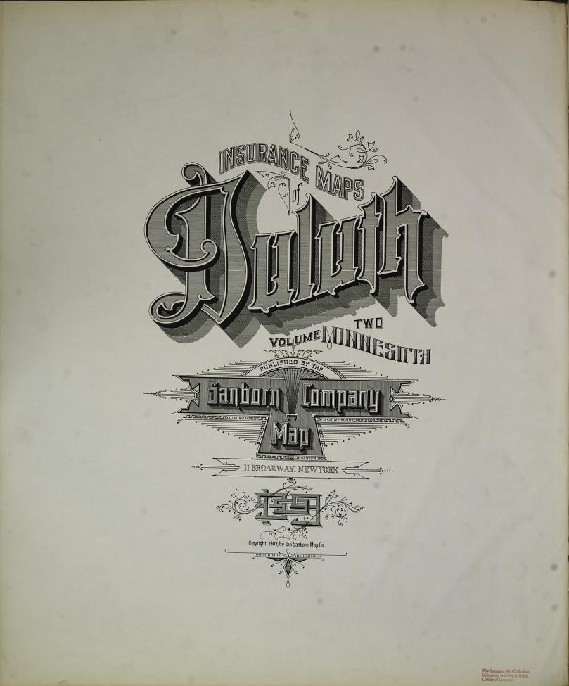 Sanborn Fire Insurance Map from Duluth, Saint Louis County, Minnesota. (1909) – Map View
