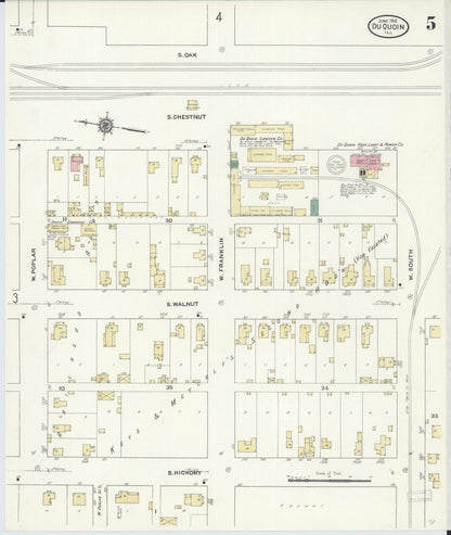 Sanborn Fire Insurance Map from Du Quoin, Perry County, Illinois (1910), Sheet #0005 - Complete Map Set gallery image, historic Sanborn map, vintage wall art, Illinois Illinois