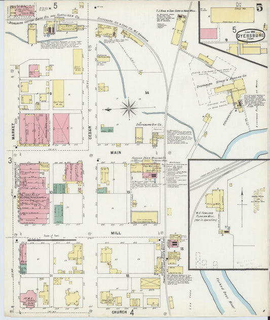 Sanborn Fire Insurance Map from Dyersburg, Dyer County, Tennessee (1896), Sheet #0005