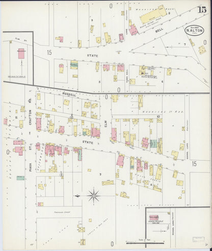 Sanborn Fire Insurance Map from Alton, Madison County, Illinois (1897), Sheet #0015 - Complete Map Set gallery image, historic Sanborn map, vintage wall art, Illinois Illinois