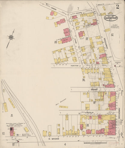 Sanborn Fire Insurance Map from Haverstraw, Rockland County, New York (1921), Sheet #0002 - Complete Map Set gallery image, historic Sanborn map, vintage wall art, New York New York