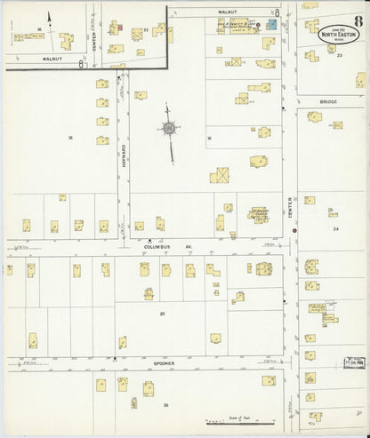 Sanborn Fire Insurance Map from North Easton, Bristol County, Massachusetts (1911), Sheet #0008 - Complete Map Set gallery image, historic Sanborn map, vintage wall art, Massachusetts Massachusetts
