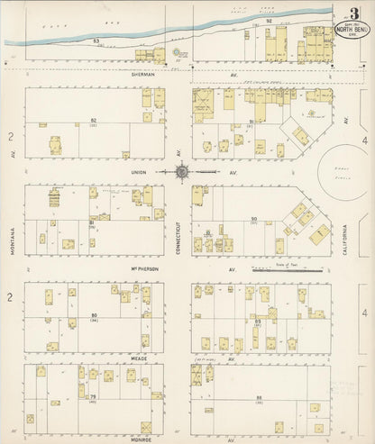 Sanborn Fire Insurance Map from North Bend, Coos County, Oregon (1911), Sheet #0003 - Complete Map Set gallery image, historic Sanborn map, vintage wall art, Oregon Oregon