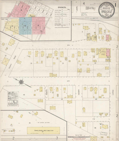 Sanborn Fire Insurance Map from Arbuckle, Colusa County, California (1918), Sheet #0001 - Historic Sanborn Fire Insurance Map Print, vintage old map wall art, antique decor, genealogy gift, California California map