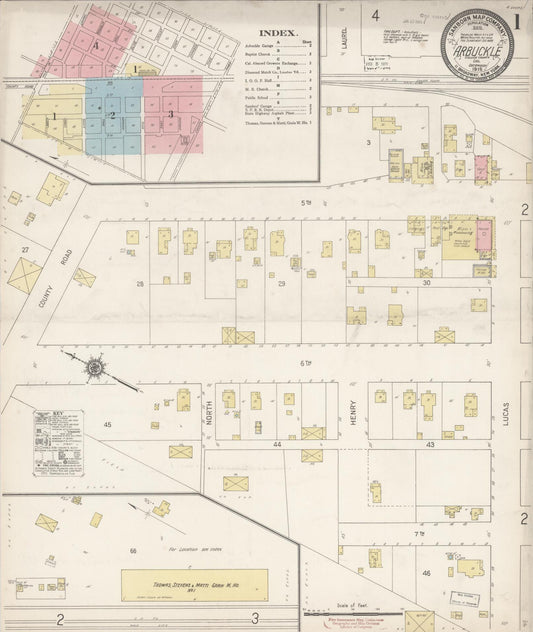 Sanborn Fire Insurance Map from Arbuckle, Colusa County, California (1918), Sheet #0001 - Historic Sanborn Fire Insurance Map Print, vintage old map wall art, antique decor, genealogy gift, California California map