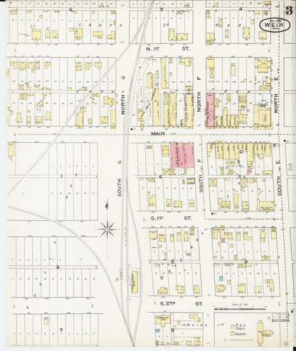 Sanborn Fire Insurance Map from Weir, Cherokee County, Kansas (1893), Sheet #0003 - Complete Map Set gallery image, historic Sanborn map, vintage wall art, Kansas Kansas