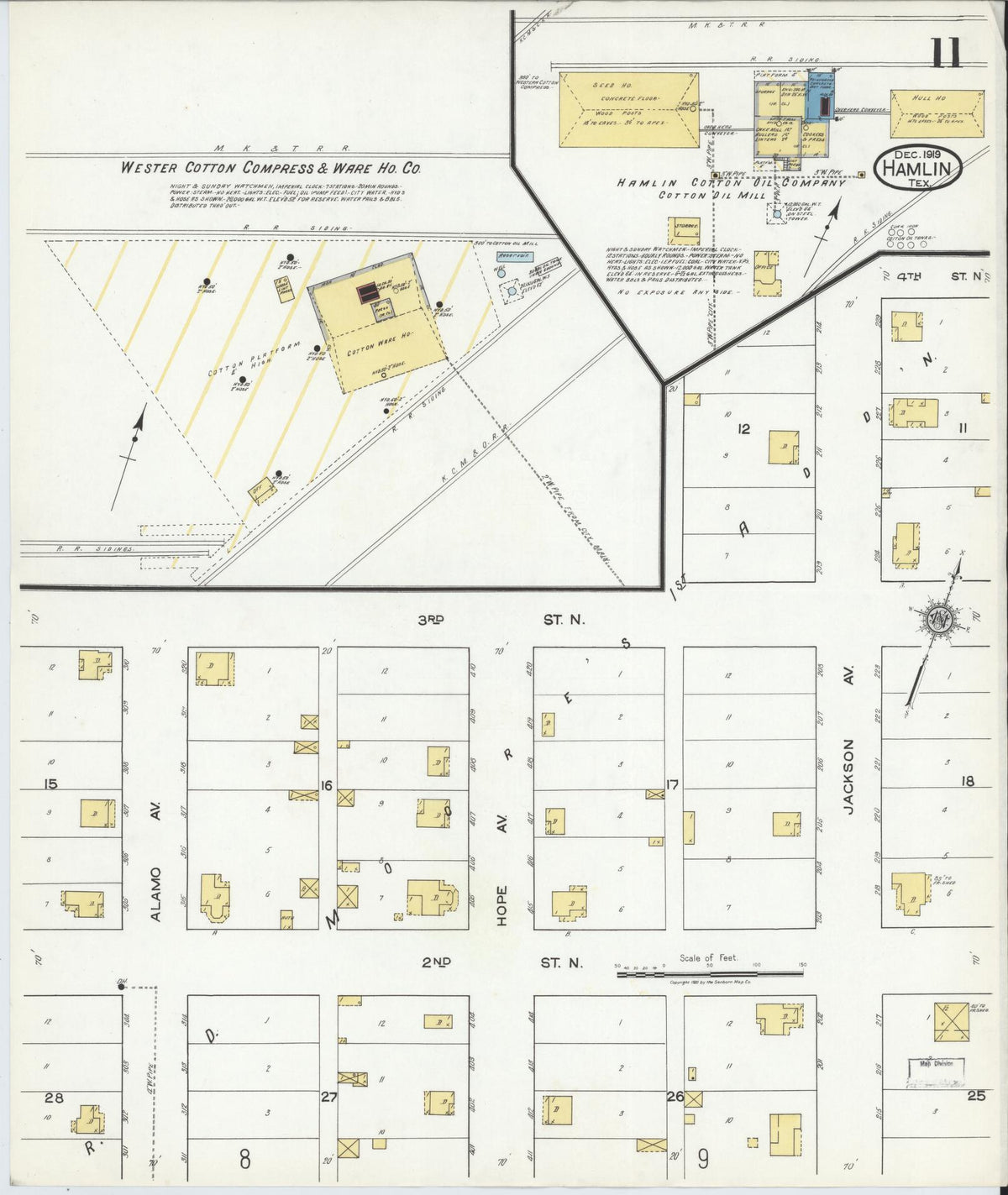 Sanborn Fire Insurance Map from Hamlin, Jones County, Texas (1919), Sheet #0011