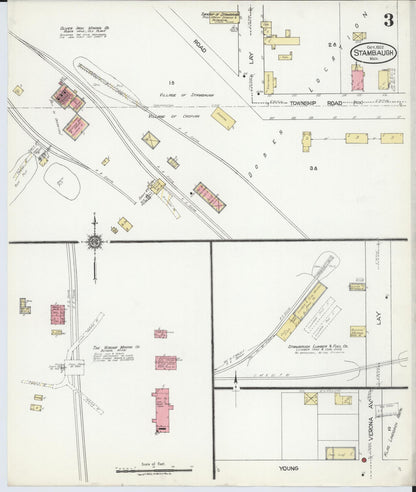 Sanborn Fire Insurance Map from Stambaugh, Iron County, Michigan (1922), Sheet #0003 - Historic Sanborn Fire Insurance Map Print, vintage old map wall art, antique decor, genealogy gift, Michigan Michigan map