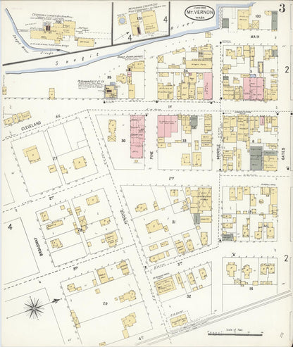 Sanborn Fire Insurance Map from Mount Vernon, Skagit County, Washington (1906), Sheet #0003 - Complete Map Set gallery image, historic Sanborn map, vintage wall art, Washington Washington