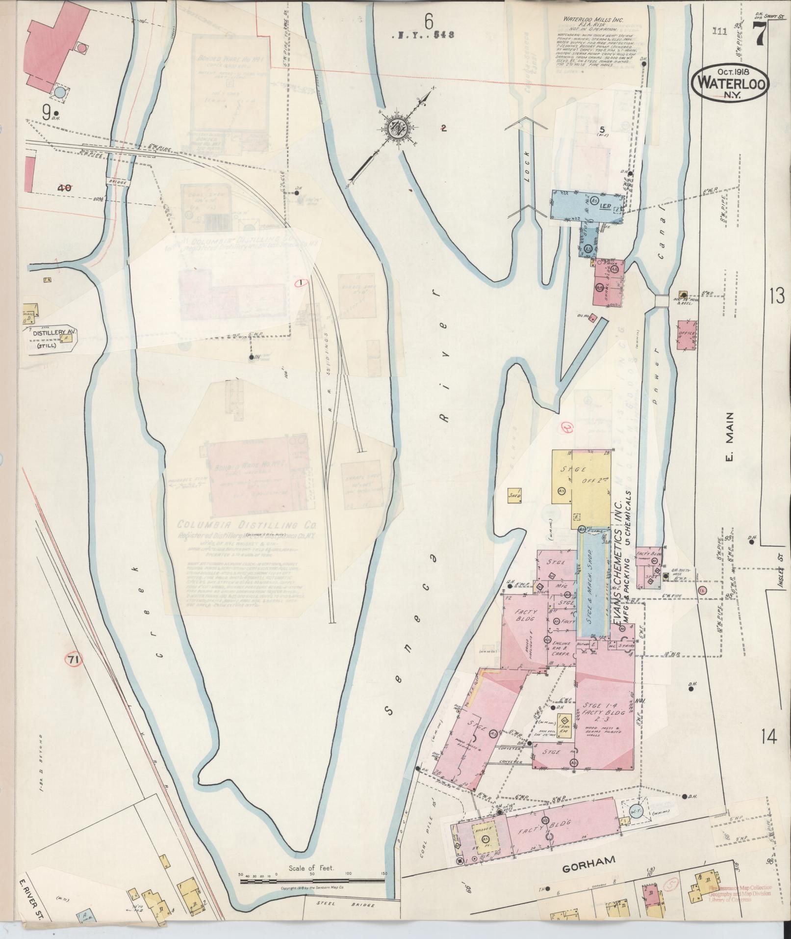 Sanborn Fire Insurance Map from Waterloo, Seneca County, New York (1948), Sheet #0007 - Complete Map Set gallery image, historic Sanborn map, vintage wall art, New York New York