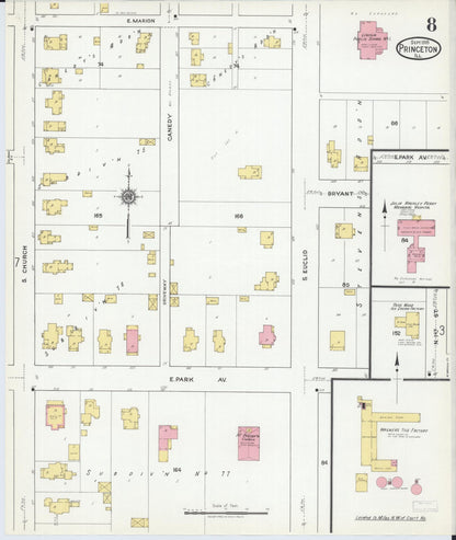 Sanborn Fire Insurance Map from Princeton, Bureau County, Illinois (1918), Sheet #0008 - Complete Map Set gallery image, historic Sanborn map, vintage wall art, Illinois Illinois