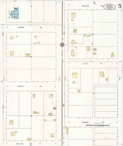 Sanborn Fire Insurance Map from Driggs, Teton County, Idaho (1921), Sheet #0005 - Complete Map Set gallery image, historic Sanborn map, vintage wall art, Idaho Idaho