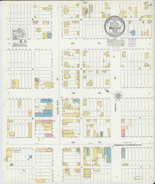Sanborn Fire Insurance Map from West Cliff, Custer County, Colorado (1906), Sheet #0001 - Historic Sanborn Fire Insurance Map Print, vintage old map wall art, antique decor, genealogy gift, Colorado Colorado map