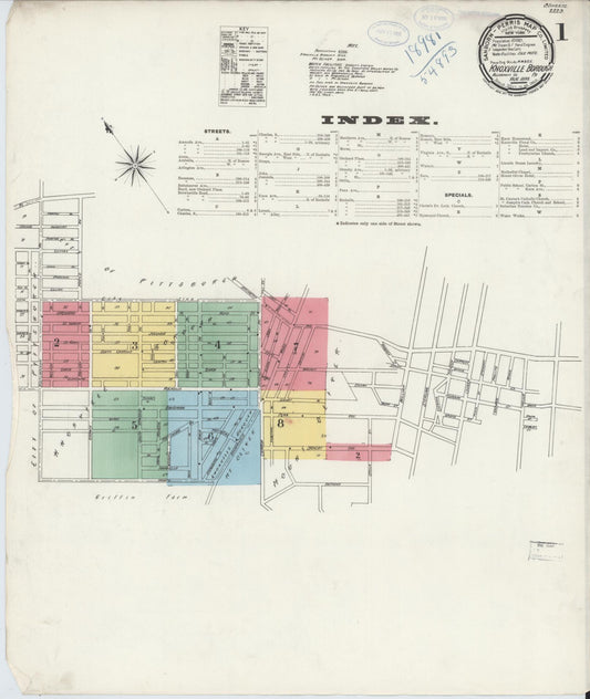 Sanborn Fire Insurance Map from Knoxville Borough, Allegheny County, Pennsylvania (1898), Sheet #0001 - Complete Map Set gallery image, historic Sanborn map, vintage wall art, Pennsylvania Pennsylvania