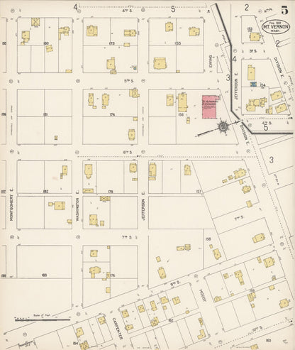 Sanborn Fire Insurance Map from Mount Vernon, Skagit County, Washington (1912), Sheet #0005 - Complete Map Set gallery image, historic Sanborn map, vintage wall art, Washington Washington