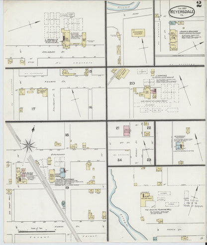 Sanborn Fire Insurance Map from Meyersdale, Somerset County, Pennsylvania (1887), Sheet #0002 - Complete Map Set gallery image, historic Sanborn map, vintage wall art, Pennsylvania Pennsylvania