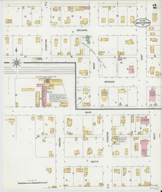 Sanborn Fire Insurance Map from Chesterton, Porter County, Indiana (1899), Sheet #0002 - Historic Sanborn Fire Insurance Map Print, vintage old map wall art, antique decor, genealogy gift, Indiana Indiana map