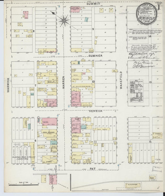 Sanborn Fire Insurance Map from Newcastle, Weston County, Wyoming (1891), Sheet #0001 - Complete Map Set gallery image, historic Sanborn map, vintage wall art, Wyoming Wyoming