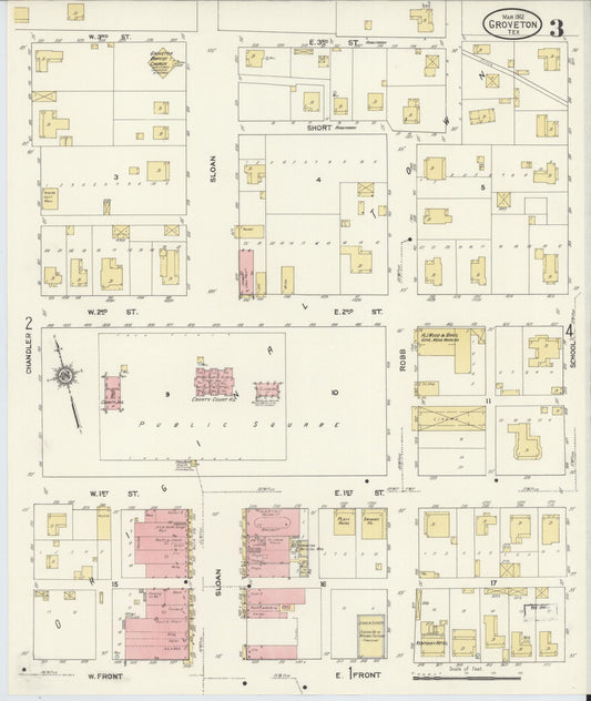 Sanborn Fire Insurance Map from Groveton, Trinity County, Texas (1912), Sheet #0003 - Historic Sanborn Fire Insurance Map Print, vintage old map wall art, antique decor, genealogy gift, Texas Texas map
