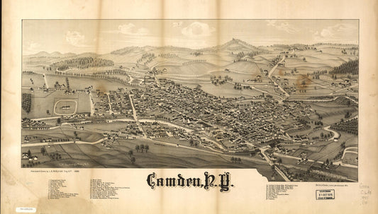 Camden, N.Y. (1885) – Historic Bird’s-Eye View Panorama Print