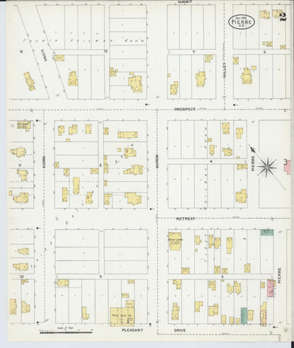 Sanborn Fire Insurance Map from Pierre, Hughes County, South Dakota (1903), Sheet #0002 - Complete Map Set gallery image, historic Sanborn map, vintage wall art, South Dakota South Dakota