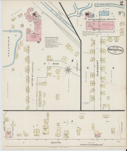Sanborn Fire Insurance Map from New Hartford, Oneida County, New York (1885), Sheet #0002 - Complete Map Set gallery image, historic Sanborn map, vintage wall art, New York New York