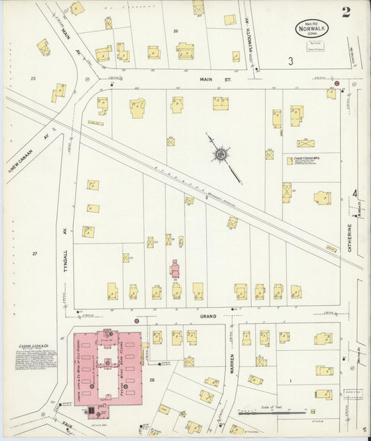 Sanborn Fire Insurance Map from Norwalk, Fairfield County, Connecticut (1912), Sheet #0002 - Complete Map Set gallery image, historic Sanborn map, vintage wall art, Connecticut Connecticut