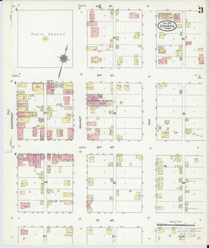 Sanborn Fire Insurance Map from Chaska, Carver County, Minnesota (1910), Sheet #0003 - Complete Map Set gallery image, historic Sanborn map, vintage wall art, Minnesota Minnesota