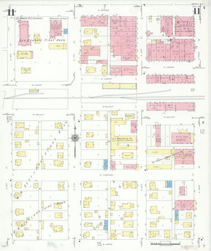 Sanborn Fire Insurance Map from Herrin, Williamson County, Illinois (1941), Sheet #0011 - Complete Map Set gallery image, historic Sanborn map, vintage wall art, Illinois Illinois