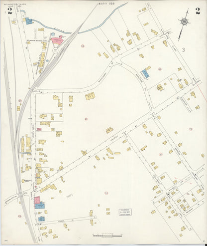Sanborn Fire Insurance Map from Wilmington, Middlesex County, Massachusetts (1933), Sheet #0002 - Complete Map Set gallery image, historic Sanborn map, vintage wall art, Massachusetts Massachusetts