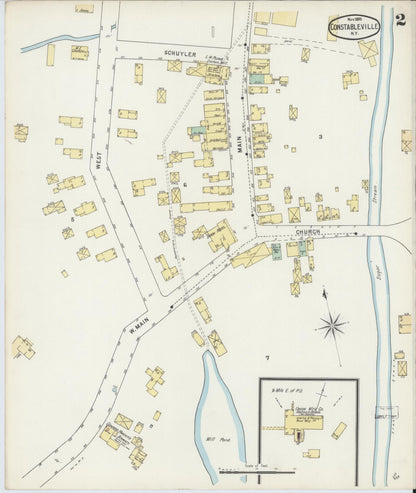 Sanborn Fire Insurance Map from Constableville, Lewis County, New York (1895), Sheet #0002 - Complete Map Set gallery image, historic Sanborn map, vintage wall art, New York New York