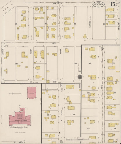 Sanborn Fire Insurance Map from Mount Vernon, Skagit County, Washington (1921), Sheet #0015 - Complete Map Set gallery image, historic Sanborn map, vintage wall art, Washington Washington